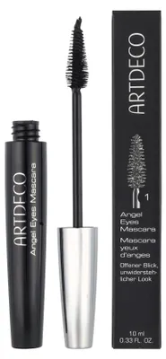 Produktbild von ARTDECO Angel Eyes Mascara, Schwarz, Black, Locken, Verlängerung, Nährend, Volumengebend, 10 ml, AQUA (WATER), GLYCERYL STEARATE, COPERNICIA CERIFERA CERA (COPERNICIA CERIFERA (CARNAUBA) WAX),..., 1 Stück(e)