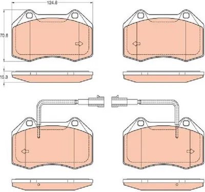 Produktbild von TRW Bremsbeläge Satz Vorne für ALFA ROMEO MITO (955) GDB2045