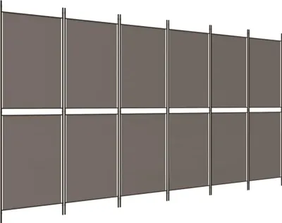 Obrázek produktu pro vidaXL 6dílný paraván antracit 300x200 cm látka