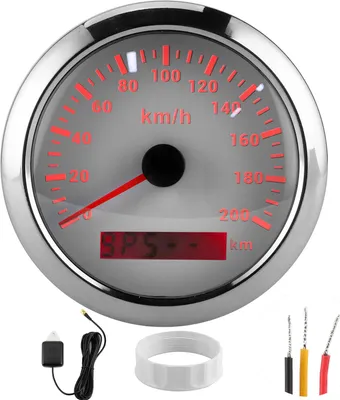 Produktbild von 85 mm GPS-Tachometer, 200 km/h, Kilometerzähler, wasserdicht, für Boot, Auto, Yacht, Motorrad, weißes Zifferblatt