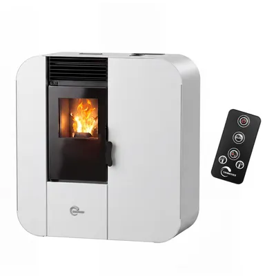 Zdjęcie produktu dla Pelletofen Slim Astral, 13,8 kW, biały, Sannover, Obraz wygenerowany przez AI