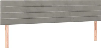 Produktbild von vidaXL Kopfteile Hellgrau 200x5x78/88 cm Samt