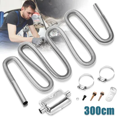 Produktbild von Eikuavons Abgasschlauch φ25mm 300cm Diesel-Auspuffrohre Abgasrohr Metallschlauch