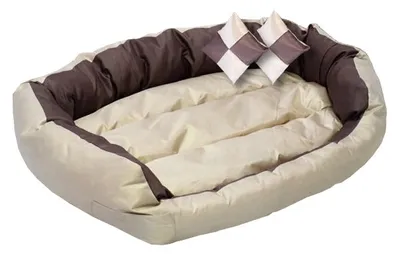 Produktbild von Best For Pets Orthopädisches Hundebett 150x120xcm mit Qualität Deluxe Cappuccino 5 Große Hundekissen Ortho-Medic VISCO Kissen