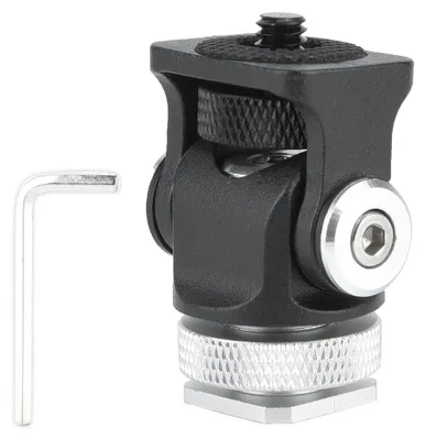 Immagine prodotto di Mini attacco per slitta flash per monitor, microfono, supporto per flash, vite da 1/4 di pollice, supporto per fotocamera