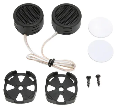 Imagen del producto de 2 altavoces para tweeter de automóvil, 97 dB, 500 W, tipo cúpula, para sistema de audio estéreo interior, con base para sistema de sonido