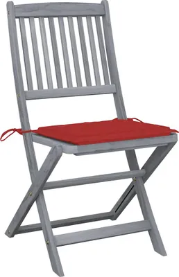 Produktbild von vidaXL Klappbare Gartenstühle 4 Stk. mit Kissen Massivholz Akazie