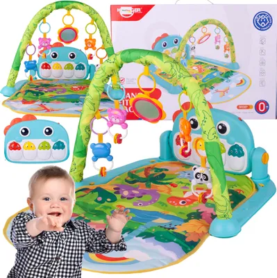 Produktbild von MalPlay Pädagogische buntes Musik Spielmatte mit Keyboard Klavier Lernmatte mit Spielbogen Ton&Licht für Babys und Kinder ab 0 Monaten