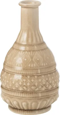 Zdjęcie produktu dla Wazon J-Line Skulp Porcelain Beige