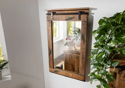 Produktbild von MASSIVMOEBEL24Spiegel Mango 60x8x100 natur lackiert RAILWAY #163