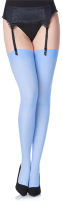 Image de Bas à jarretelles en microfibre Merry Style pour femmes MS 799 40 DEN (bleu, M-L (40-44))