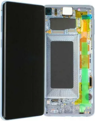 Produktbild von Original Samsung Galaxy S10 G973F Super Amoled Display Touchscreen Bildschirm Rahmen Prism Blau & Werkzeug