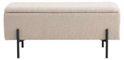 Produktbild von Sitzbank Watford mit Stauraum, Bouclé Beige, 95 cm