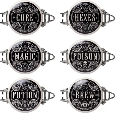 Produktbild von Gothic Gewürzständer für Hexen mit 6 Gläsern 23,5 cm