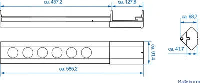 Zdjęcie produktu dla Bachmann 51088300, 2 m, Wewnętrzna, Typu F, Stal nierdzewna, 4 x gniazdo sieciowe, 1 szt.
