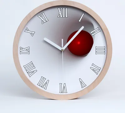 Produktbild von Holzuhr 20fi cm wanduhr - weiße Spitzen - Abstraktion Kugel