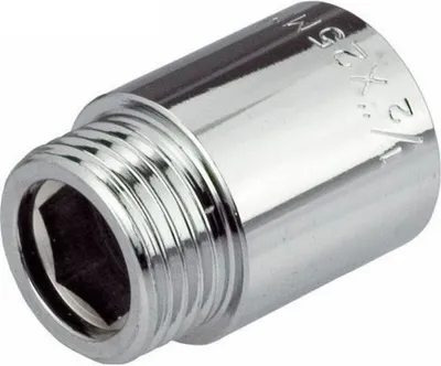 Obrázok produktu pre 1/2" BSP (15 mm) predĺženie potrubného závitu IGen x AG pochrómovaná mosadz - dĺžka 25 mm