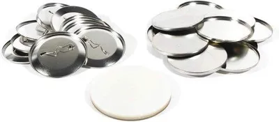 Produktbild von Famanu Buttonblanks 59 mm - 200 Stück mit Sicherheitsnadel