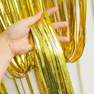 Produktbild von Holografischer Partyvorhang GOLD 100x200cm