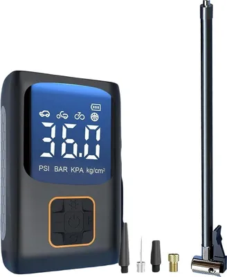 Produktbild von Luftpumpe, Elektrische Luftpumpe, 150PSI Fahrradpumpe mit LED Licht, akku 2000mAh,Pumpen