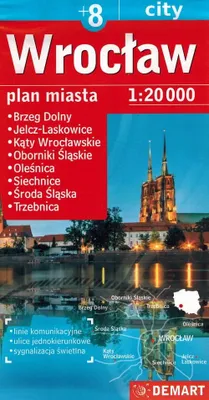 Zdjęcie produktu dla Wrocław plan miasta 8+ 1:20 000 - Różni autorzy (Podróże, Mapy drogowe po polsku)