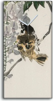 Produktbild von Leinwand Wanduhr Wandkunst Uhr 30x60 Malerei Asiatische Zweige Tier Vogel Kunst - weiße Hände