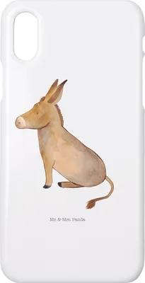 Produktbild von Mr. & Mrs. Panda Iphone 10 Handyhülle Esel - Weiß - Geschenk, Ziel, Weisheit, Erfolg, X, Mut, Zuversicht, Handy, Lustige Sprüche, Hülle, Cover