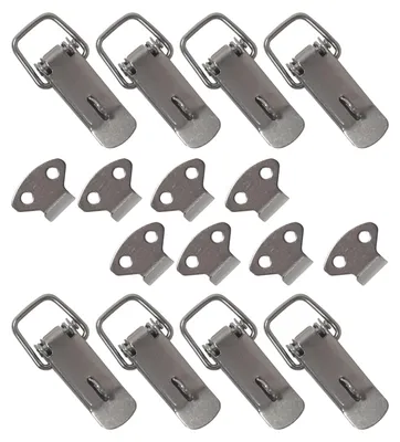 Edelstahl Spannverschluss mit Schlossöse im 8er Set von HMF in Silber