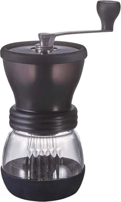 A coffee grinder on a white background.