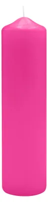 Produktbild von Spitzkopf Stumpen Kerzen Fuchisa Pink 20 x Ø 5 cm, 6 Stück