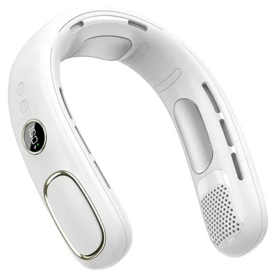 Produktbild von Zimilo Nackenventilator mit TEC Kühlung, kühlt bis zu 16 Grad, 5 Stufen, 4000mAh Akku, 17 Stunden Laufzeit, Geräuscharm, Type C, LED Anzeige, Weiß