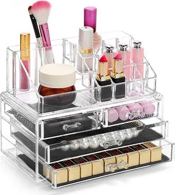 Immagine prodotto di Organizzatore per il trucco - Due pezzi - Contenitore per cosmetici