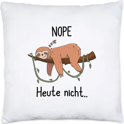 Produktbild von Heute Nicht Kissen Faultier Lustig Spruch Ironie Unhöflich Faul Büro-Kollegen Geschenk