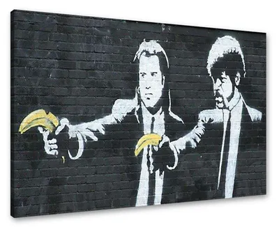 Obrázok produktu pre Obraz na plátne Banksy Muži s banánmi 80x60 cm