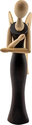 Produktbild von Sternkopf - Engel, 8 cm, Motiv:aus Makassar Ebenholz