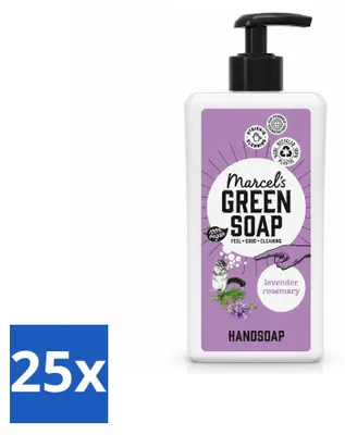 Produktbild von 25 x Marcel's Green Soap Handseife - Lavendel und Rosmarin - 500 ml - Vorteilspackung - 25 Stücke