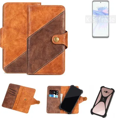 Produktbild von K-S-Trade Handyhülle Schutzhülle Bookstyle Case Wallet-Case kompatibel mit ZTE Libero 5G II Cover Klapphülle Kantenschutz Smartphone dunkelbraun