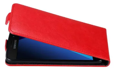 Produktbild von Cadorabo Hülle für Samsung Galaxy A3 2017 Schutz Hülle in Rot Flip Etui Handyhülle Case Cover