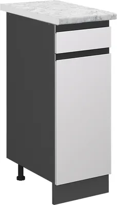 Produktbild von Küchenunterschrank Vicco R-Line Weiß 30 cm J-Shape AP Marmor, Model 46414