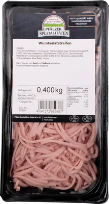 Produktbild von Pfälzer Spezialitäten Wurstsalatstreifen 400g