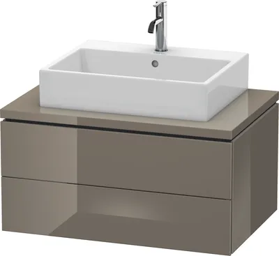 Produktbild von Konsolenunterschrank L-CUBE 400x820x547mm flannel grey hochglanz flannel grey hochglanz