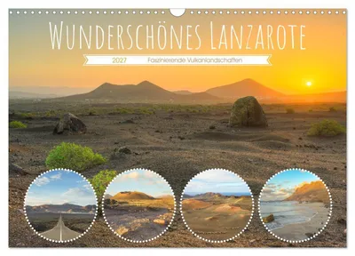 Produktbild von Wunderschönes Lanzarote (Wandkalender 2027 DIN A3 quer), CALVENDO Monatskalender