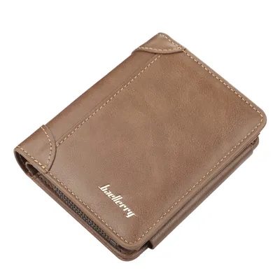 Imagen del producto de Cartera de cuero para hombre: diseño elegante y compacto, con múltiples compartimentos para tarjetas, color marrón