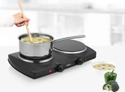 Produktbild von Princess Doppel-Keramikkochplatte 2000 W Schwarz