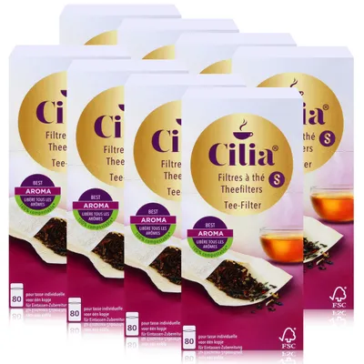 Produktbild von CILIA Teefilter 80 Stk. Grösse S ohne Halter verwendbar ( 8er Pack )