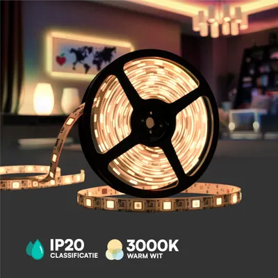 Obrázok produktu pre LED pásik V-TAC - IP20 - 3000K - Cena/1m (5m rolka)
