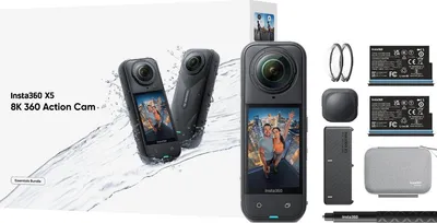 Image de Insta360 X5 Bundle caméra pour sports d'action 72 MP 8K Ultra HD 25,4 / 1,28 mm (1 / 1.28") Wifi 200 g