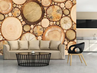 Produktbild von Vlies Fototapete 400x280 cm Tapeten Wandtapete XXL Holz Baum braun f-A-0059-a-b