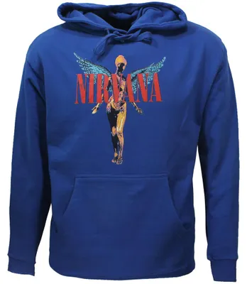 Obrázok produktu pre Mikina s kapucňou Nirvana Angelic Band, modrá – L