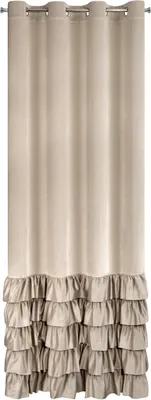 Produktbild von Eurofirany Vorhang Store 140 x 250 cm Gardine Dekoschal beige mit Rüschen Ösen Dekoration